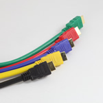 10 foot HDMI cable, Tartan 28 AWG, available in black, white, red, green, blue or yellow